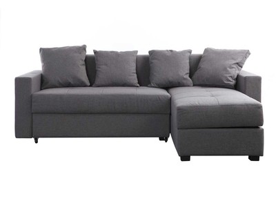 Sof&aacute; de esquina convertible gris (esquina derecha) HALVIN