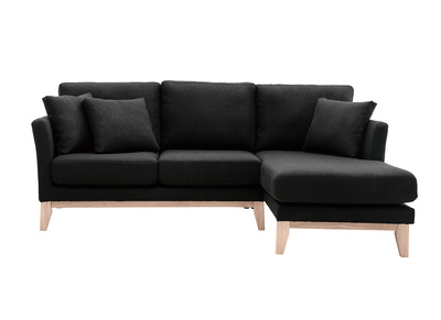 Sof&aacute; de esquina derecha n&oacute;rdico en tejido gris oscuro desenfundable OSLO