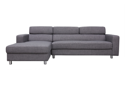 Sof&aacute; de esquina dise&ntilde;o gris (esquina izquierda) PORTLAND