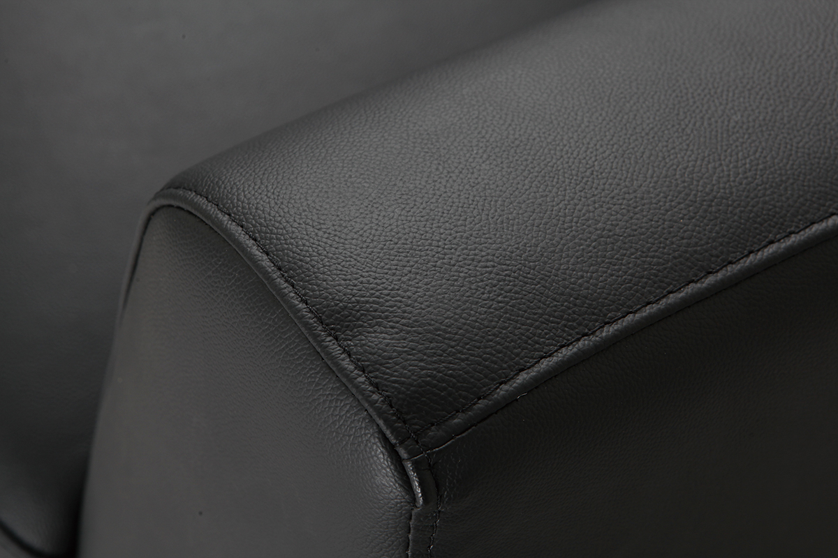 Sof� de esquina en cuero negro dise�o 5 plazas (esquina derecha)  OXFORD