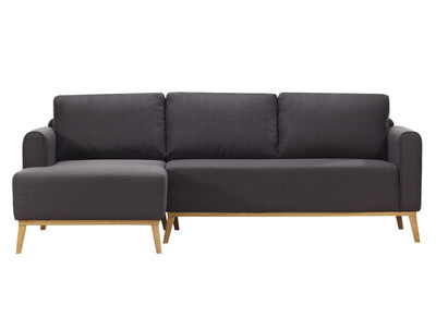 Sof&aacute; de esquina izquierda escandinavo gris antracita HALDEN