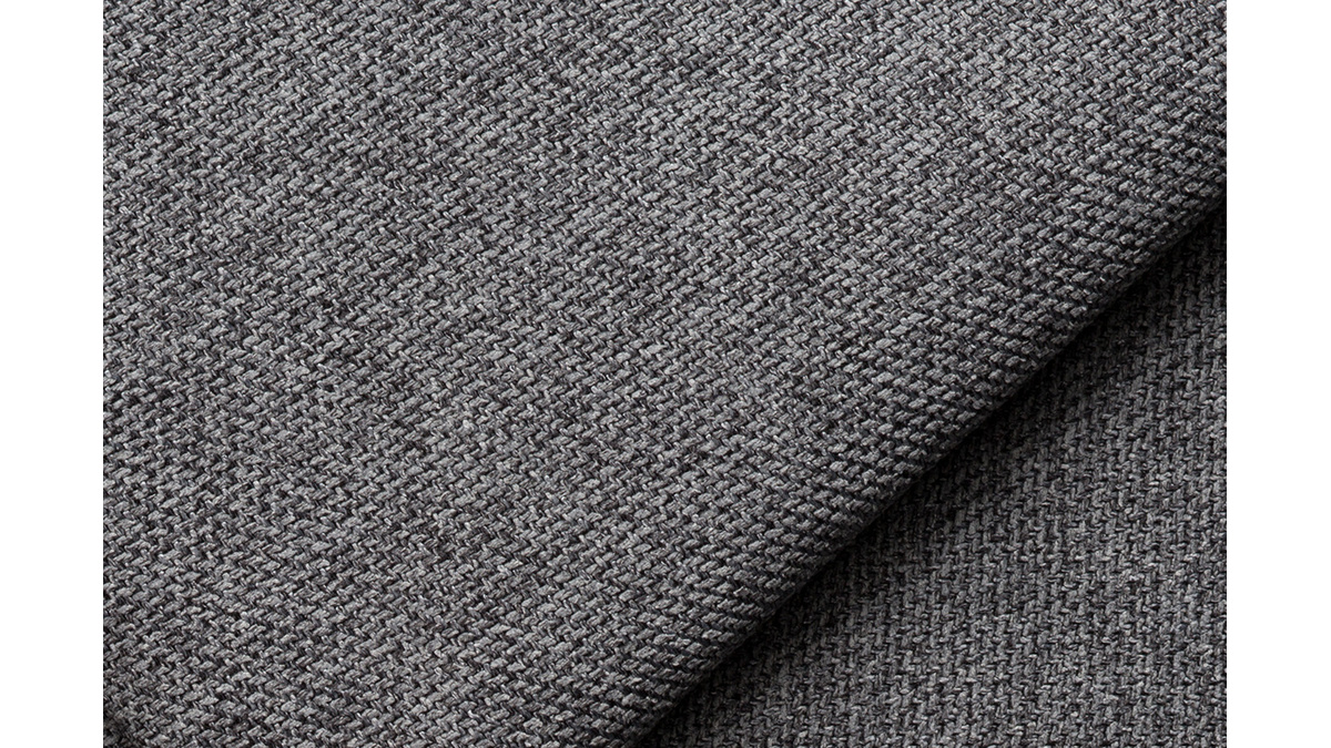 Sofá de esquina izquierda modulable en tejido gris antracita PLURIEL
