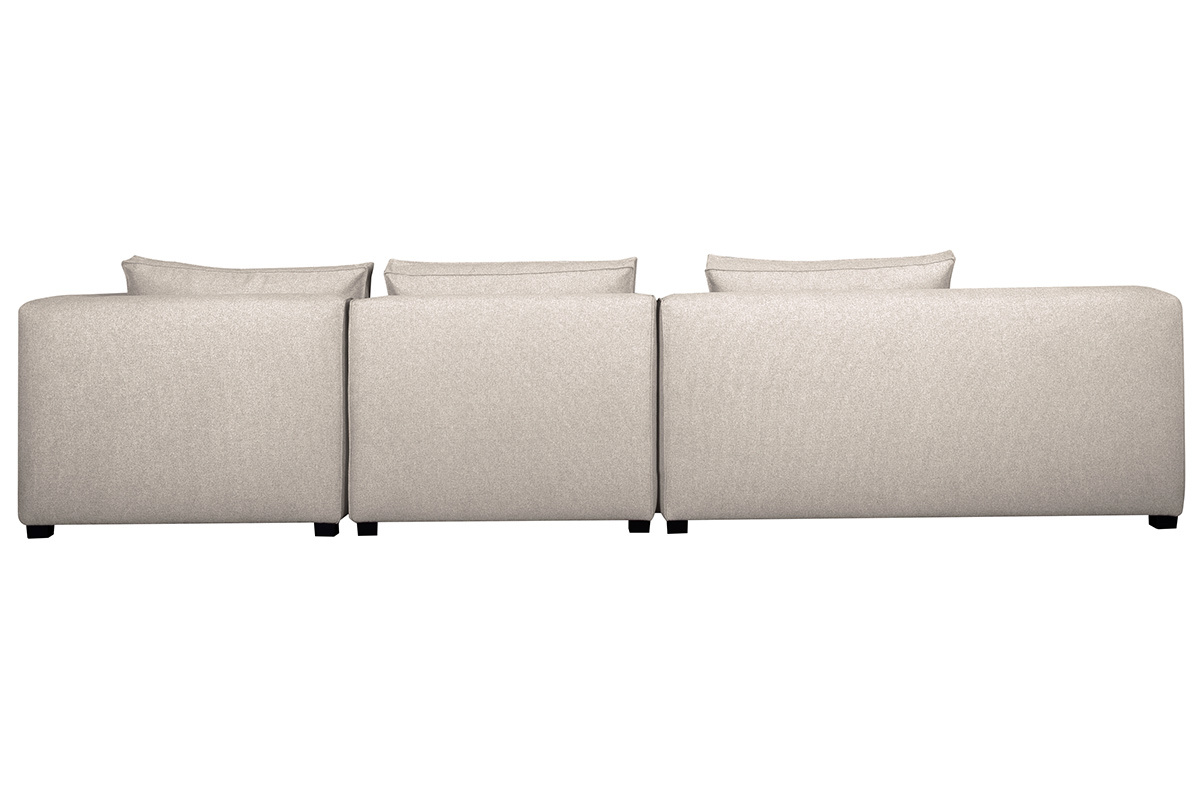 Sof de esquina modulable 4 elementos beige PLURIEL