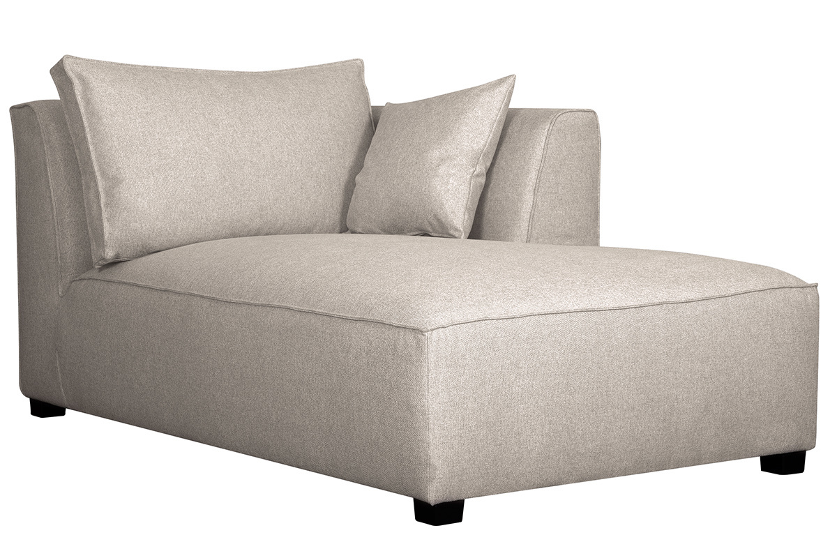 Sof de esquina modulable 4 elementos beige PLURIEL