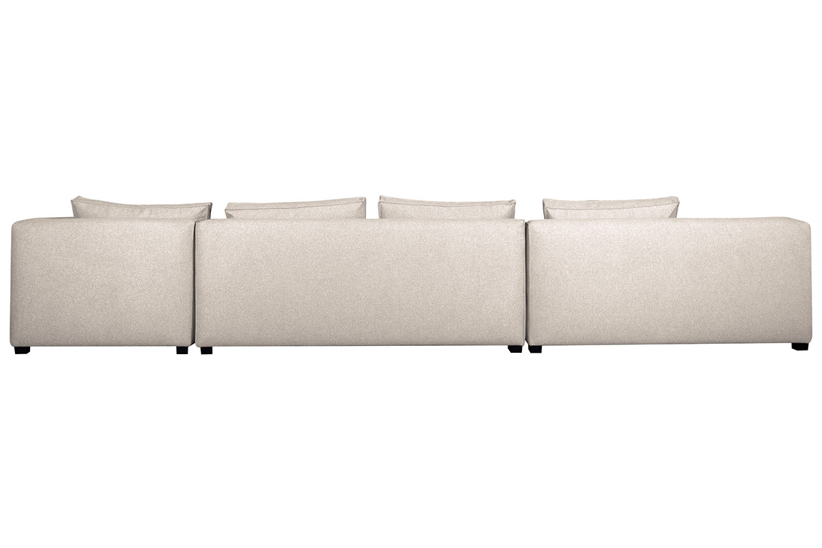 Sof de esquina modulable 4 elementos beige PLURIEL