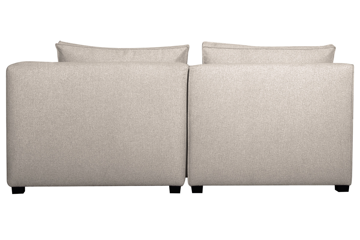 Sof de esquina modulable beige 2 elementos PLURIEL