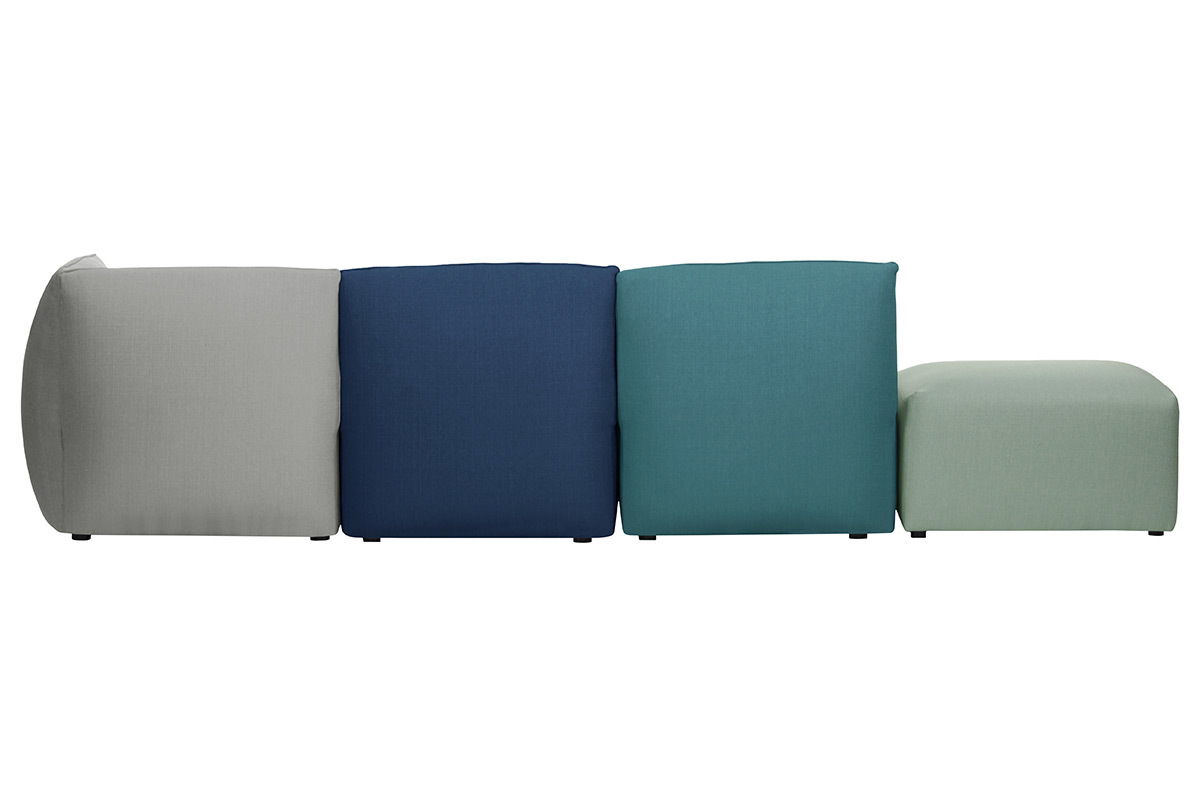 Sof de esquina modular multicolor 4 plazas MODULO