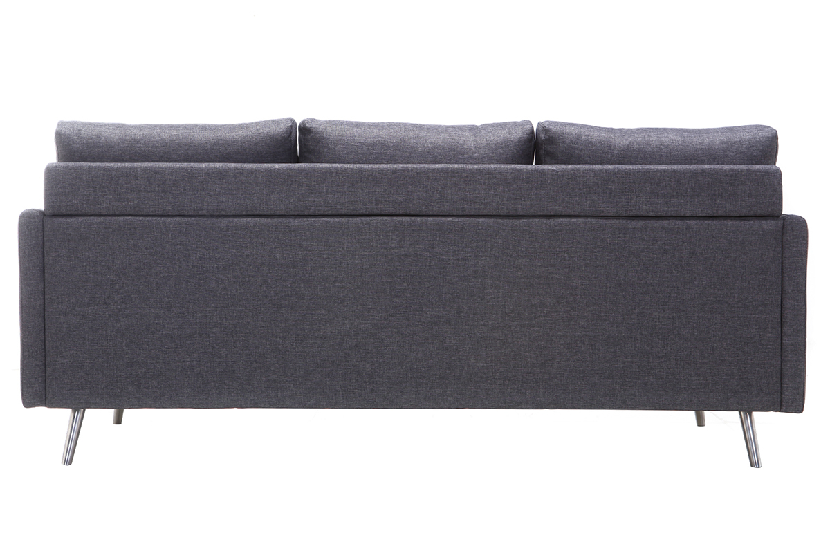Sof de esquina reversible diseo 3 plazas gris oscuro BART