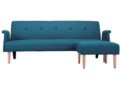 Sof&aacute; de esquina  reversible dise&ntilde;o azul OSCAR