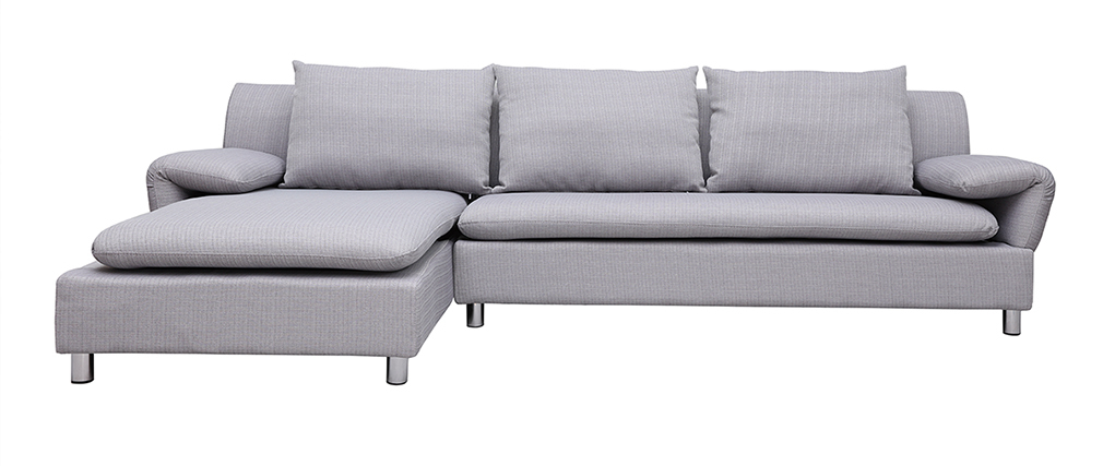 Sofá de esquina reversible diseño gris BRASILIA