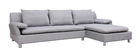 Sofá de esquina reversible diseño gris BRASILIA