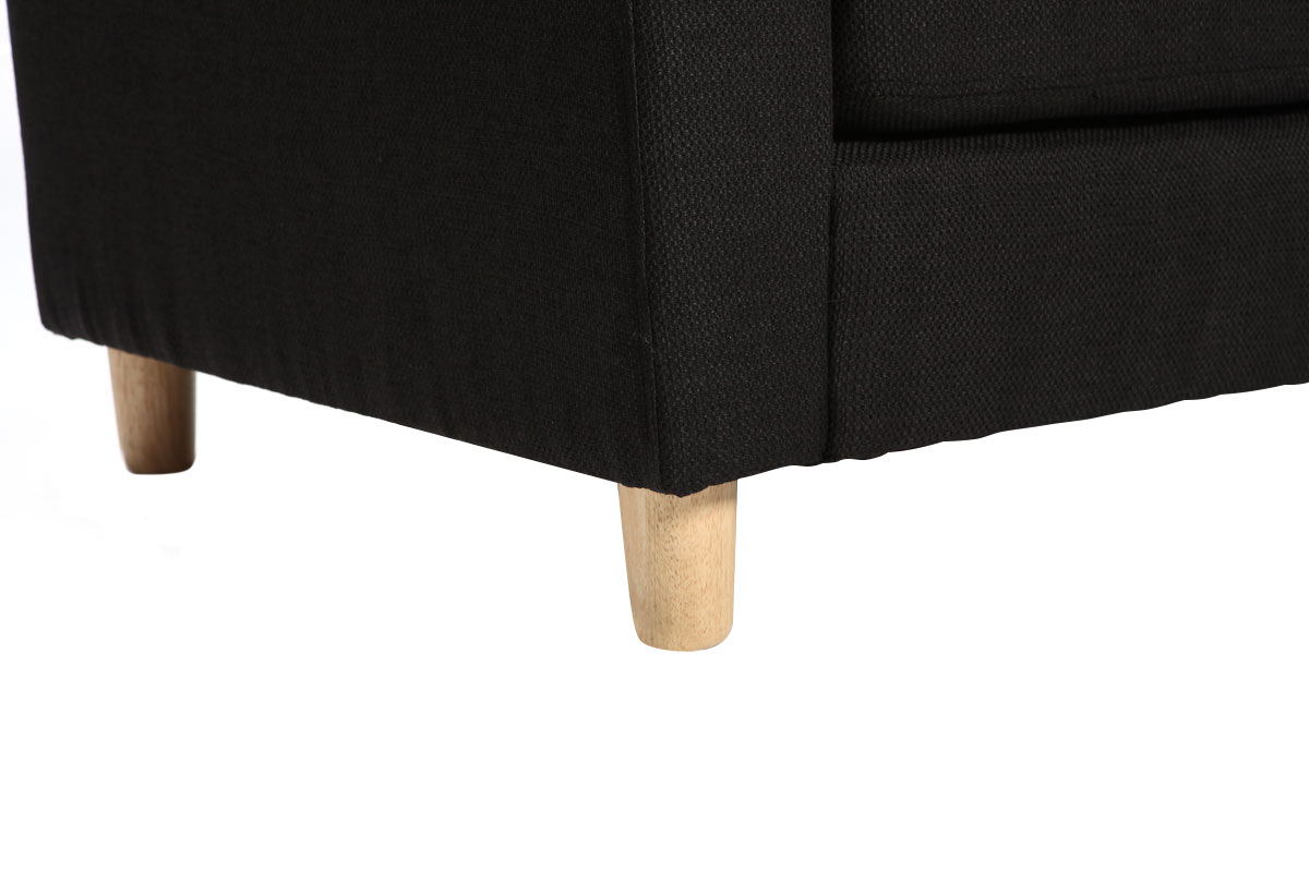 Sof� de esquina reversible dise�o negro ALAMO