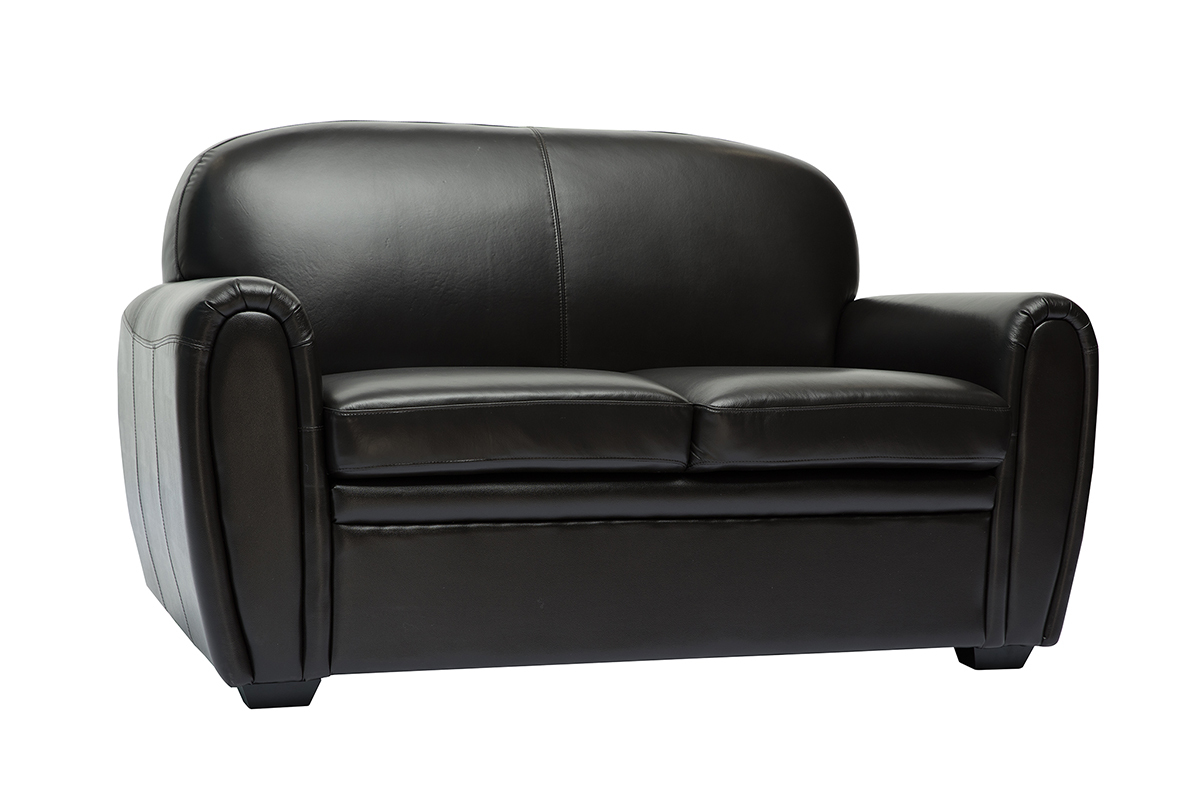 Sof de piel 2plazas vintage marrn oscuro CLUB