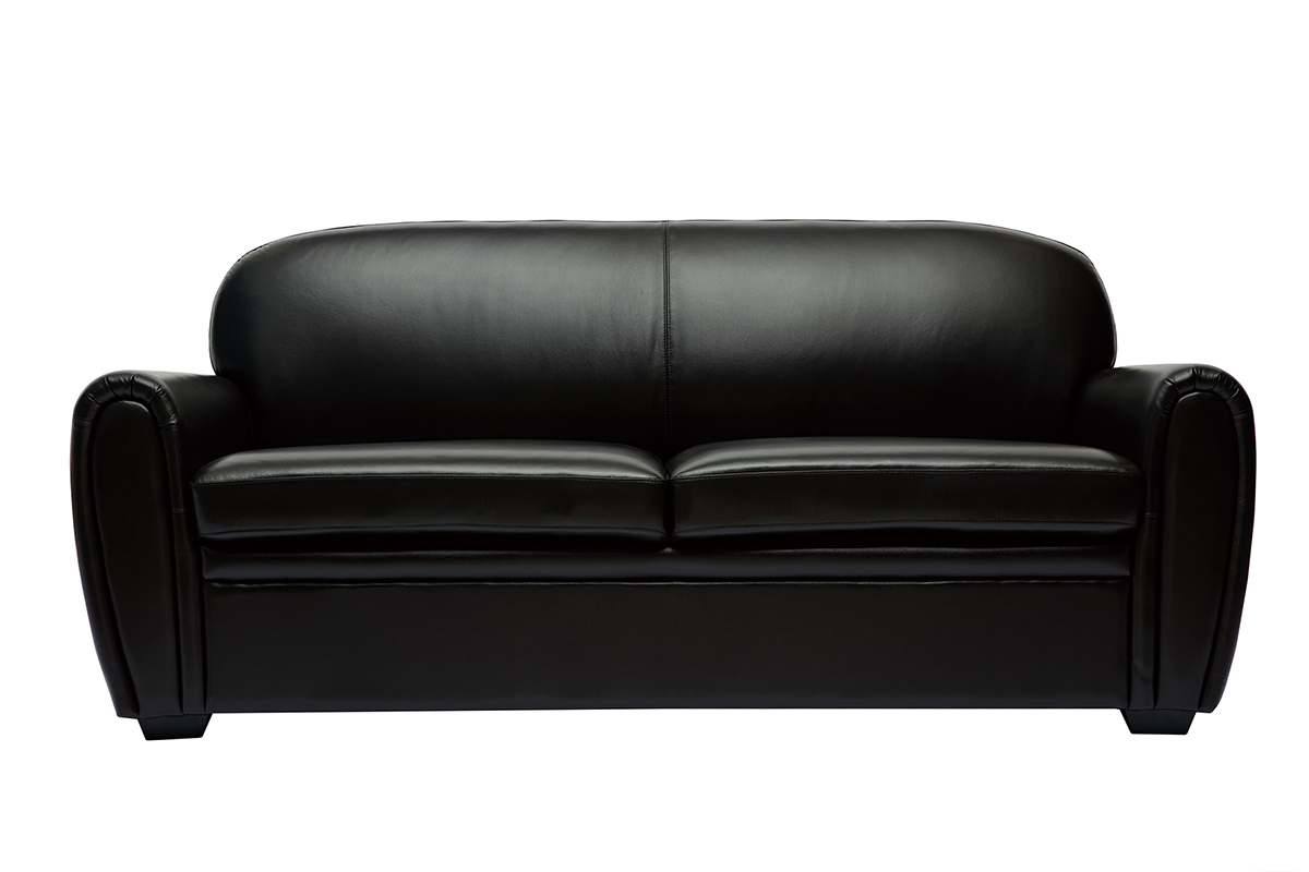 Sof de piel 3plazas vintage marrn oscuro CLUB