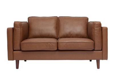 Sofá de piel de búfalo 2 plazas vintage marrón BRADLEY