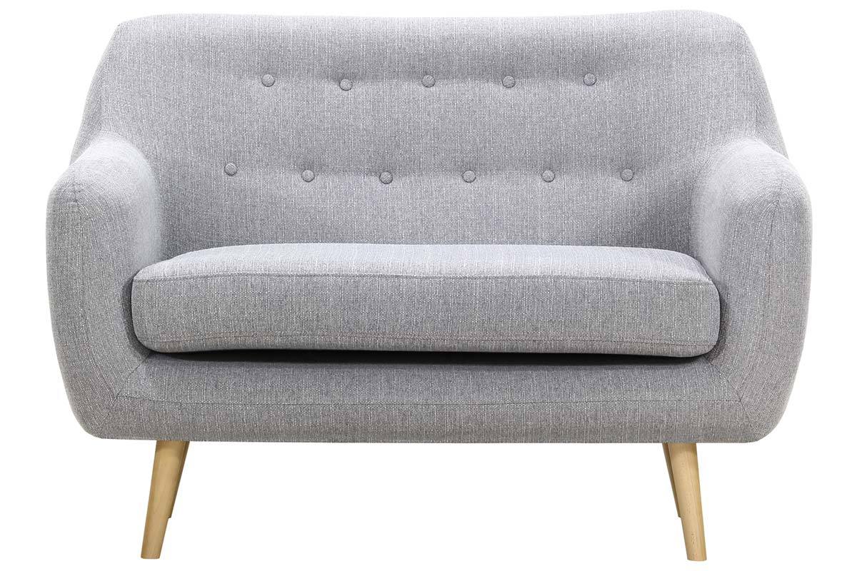 Sof diseo 2 plazas gris perla OLAF