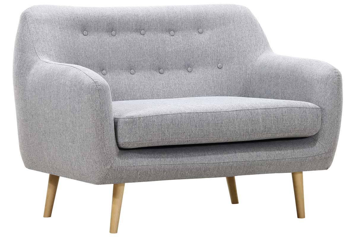 Sof diseo 2 plazas gris perla OLAF