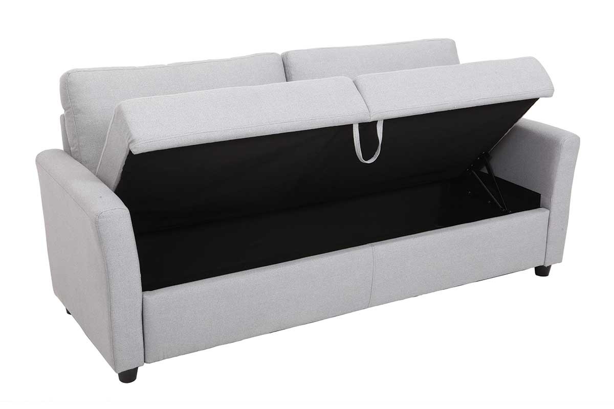 Sof� dise�o 2 plazas y cofre - tejido y madera de hevea - ELYOT