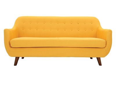 Sof&aacute; dise&ntilde;o 3 plazas amarillo YNOK