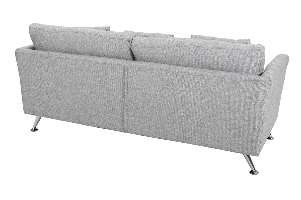 Sof diseo 3 plazas diseo gris claro VOLUPT
