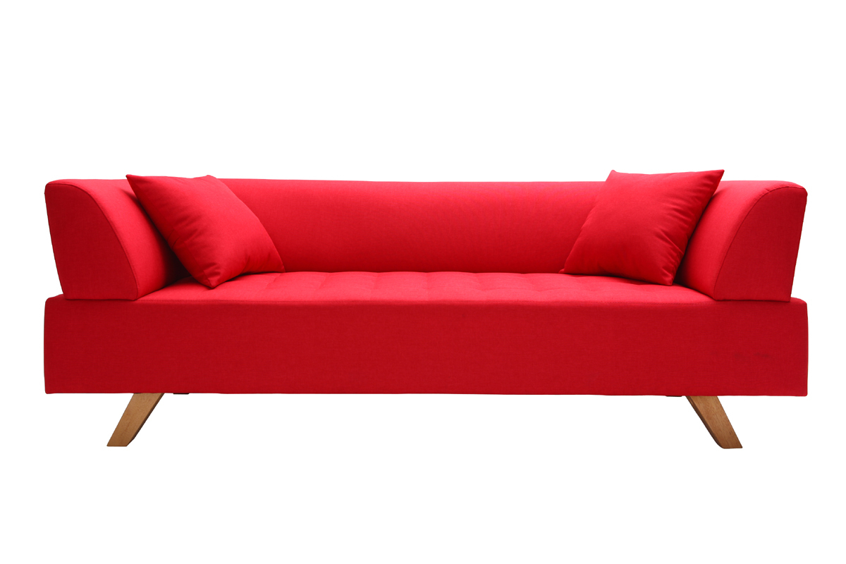 Sof diseo 3 plazas rojo - ARTIC