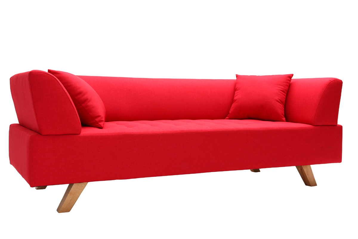 Sof diseo 3 plazas rojo - ARTIC