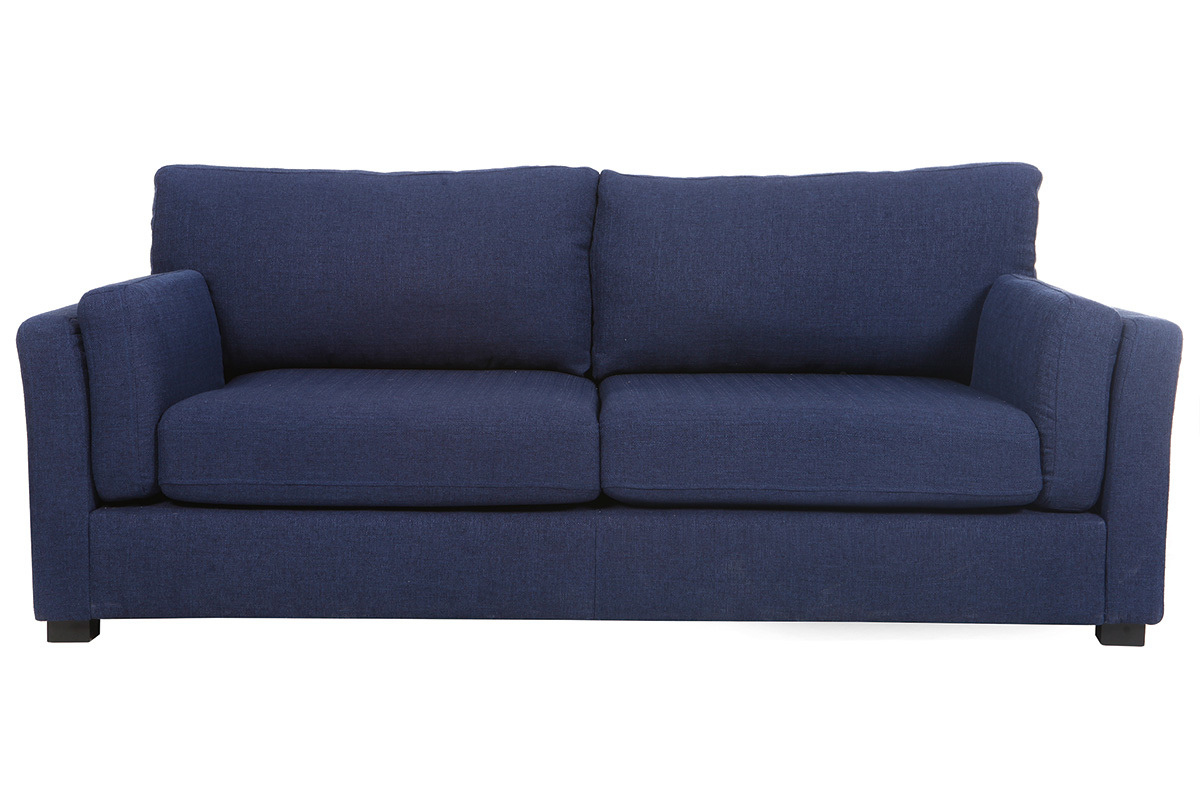Sof� dise�o 3 plazas tejido azul oscuro MILORD