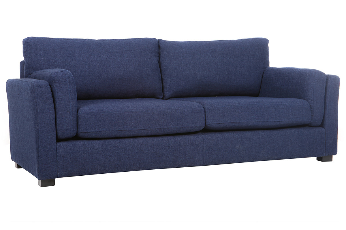 Sof� dise�o 3 plazas tejido azul oscuro MILORD
