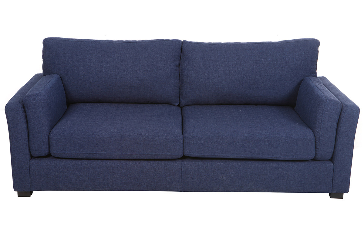 Sof� dise�o 3 plazas tejido azul oscuro MILORD