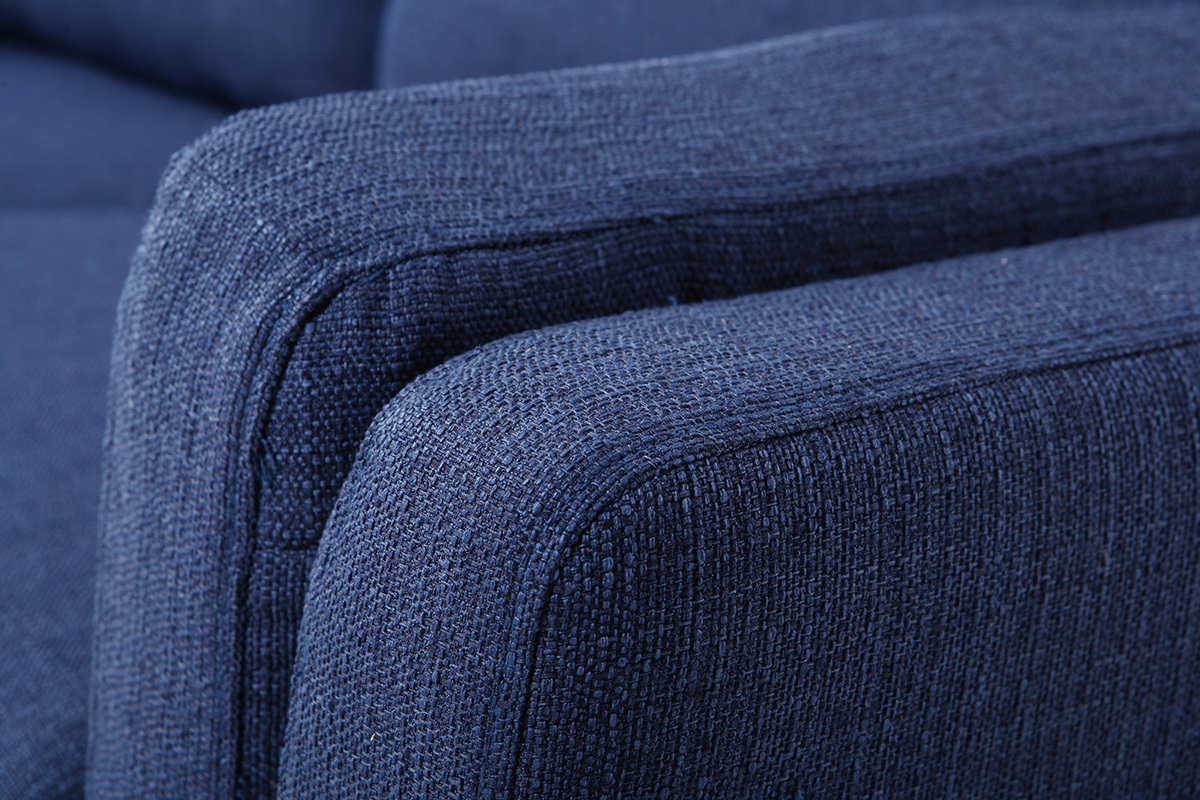 Sof� dise�o 3 plazas tejido azul oscuro MILORD