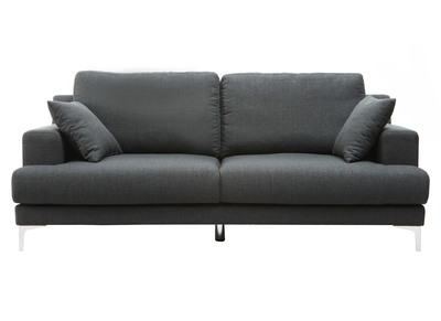 Sof&aacute; dise&ntilde;o 3 plazas tejido gris oscuro BOMEN