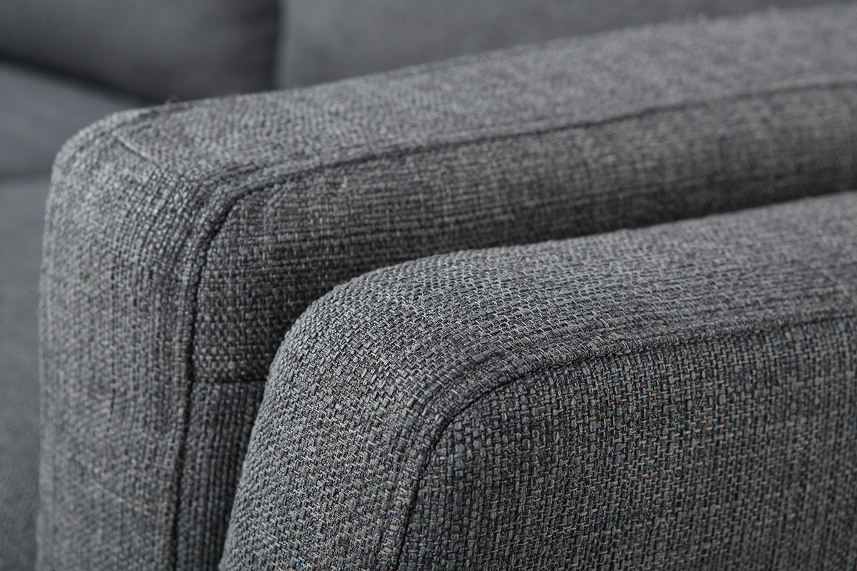 Sof� dise�o 3 plazas tejido gris oscuro MILORD