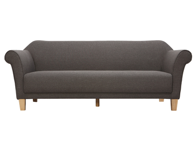 Sof&aacute; dise&ntilde;o cl&aacute;sico gris claro 3 plazas MELI