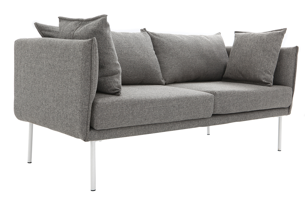 Sof diseo contemporneo 3 plazas gris claro MATHIS