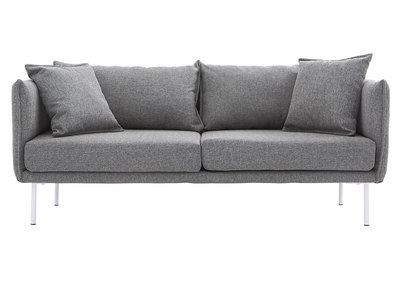 Sof&aacute; dise&ntilde;o contempor&aacute;neo 3 plazas gris claro MATHIS