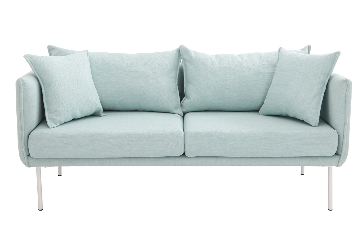 Sof� dise�o contempor�neo 3 plazas verde menta claro MATHIS