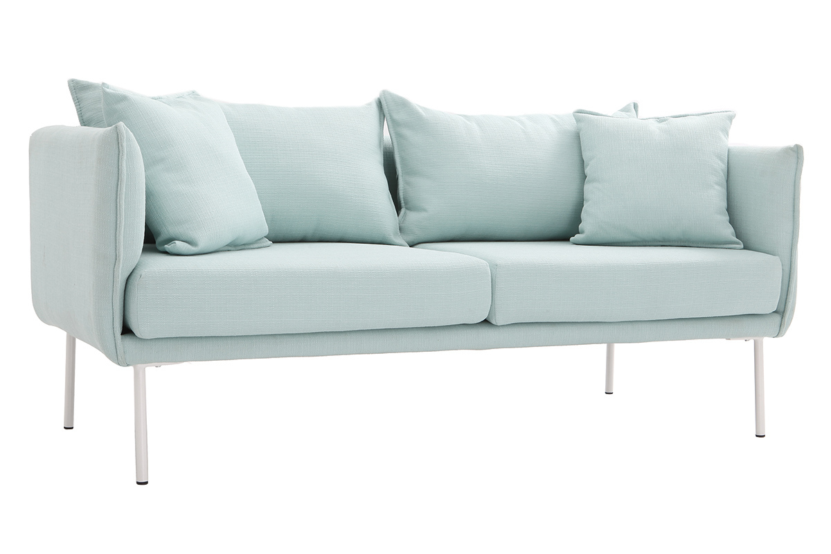 Sof� dise�o contempor�neo 3 plazas verde menta claro MATHIS