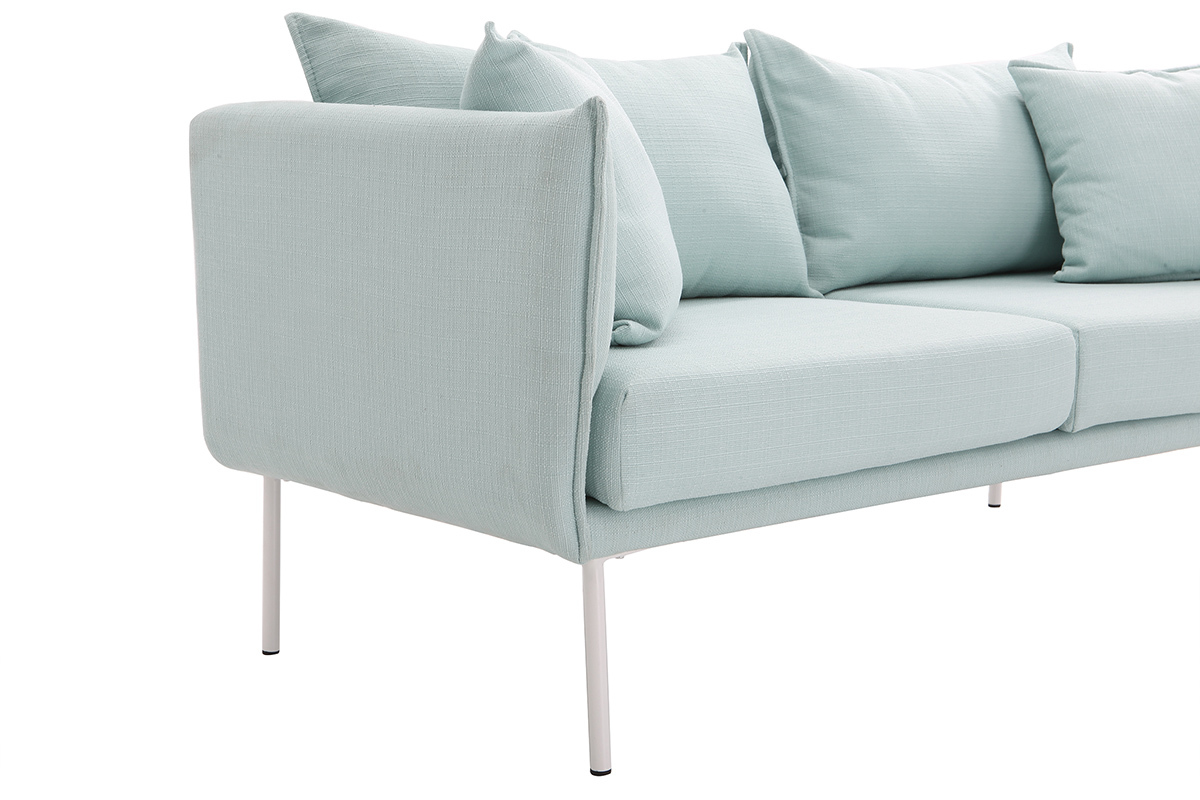 Sof� dise�o contempor�neo 3 plazas verde menta claro MATHIS