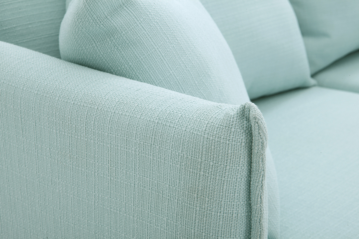 Sof� dise�o contempor�neo 3 plazas verde menta claro MATHIS
