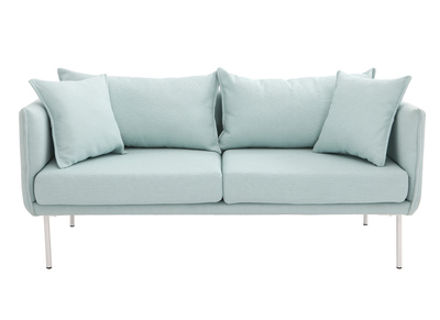 Sof&aacute; dise&ntilde;o contempor&aacute;neo 3 plazas verde menta claro MATHIS
