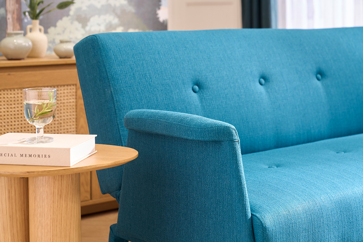 Sof� dise�o convertible azul OSCAR