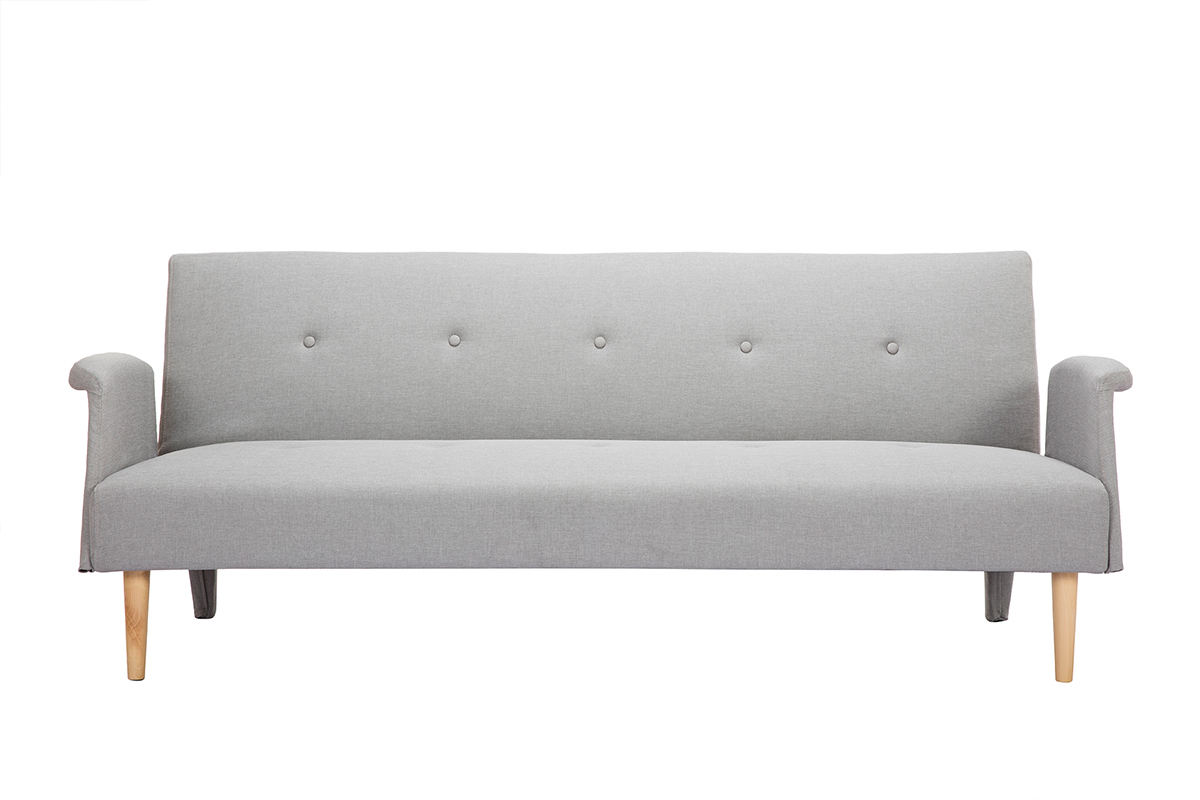 Sof diseo convertible gris claro OSCAR