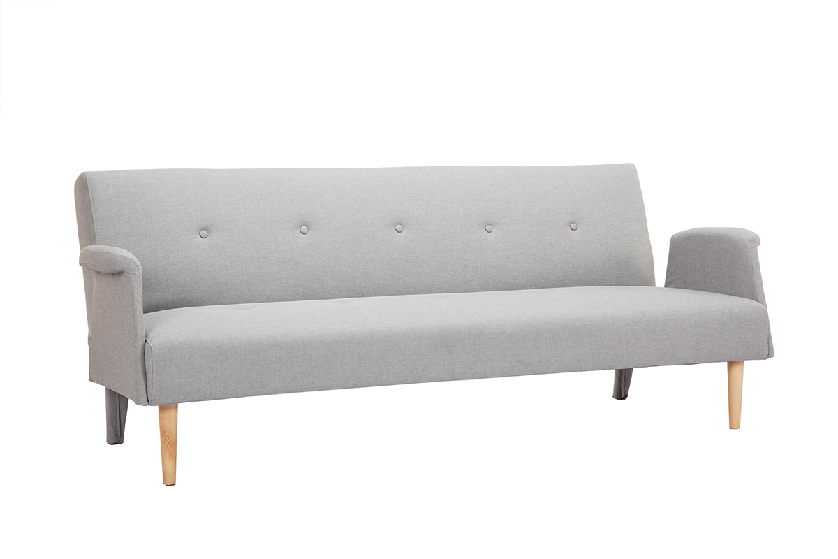 Sof diseo convertible gris claro OSCAR