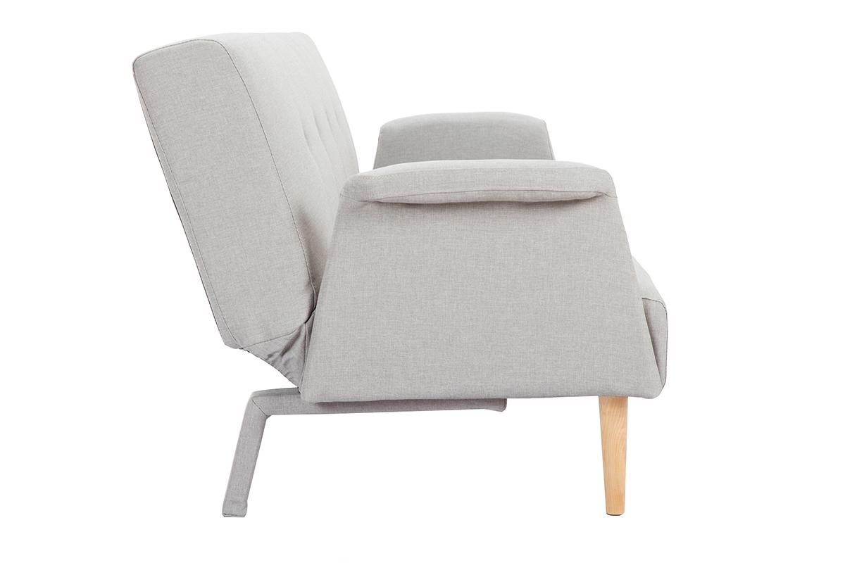 Sof diseo convertible gris claro OSCAR