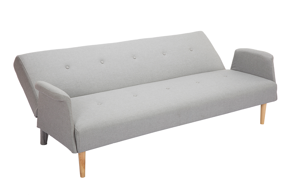 Sof diseo convertible gris claro OSCAR