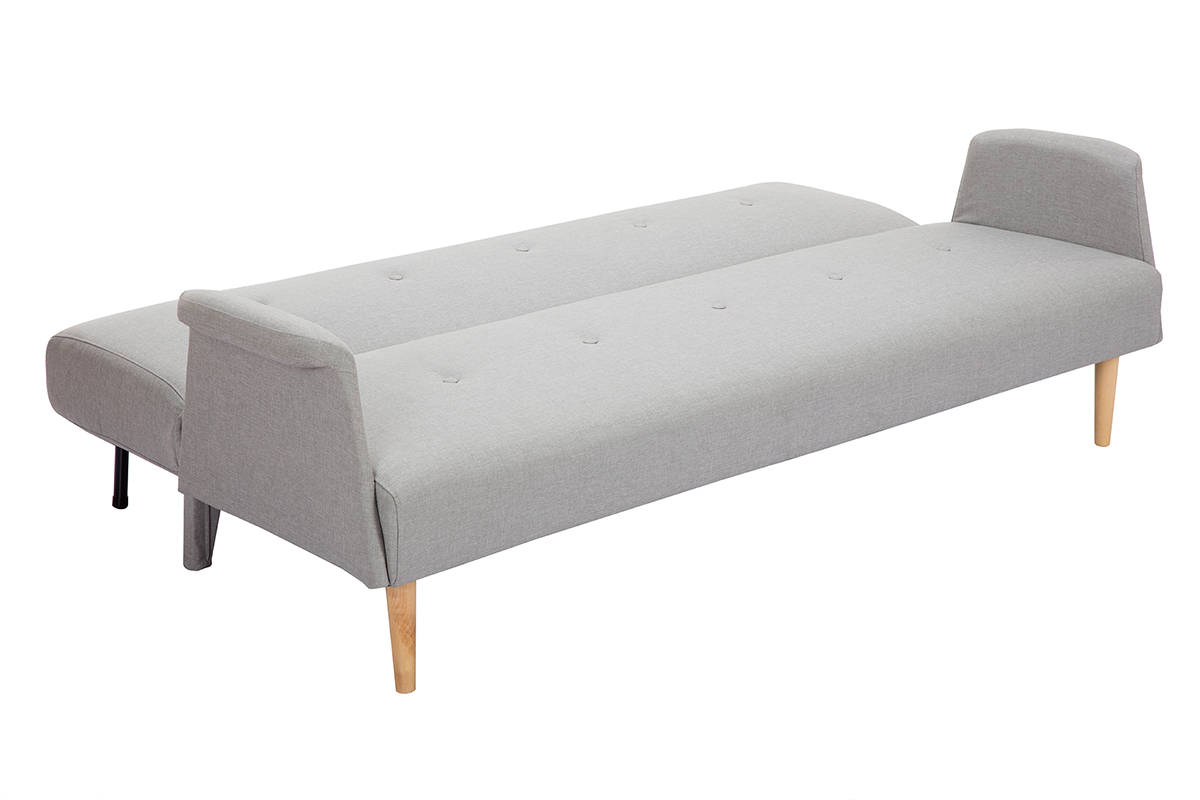Sof diseo convertible gris claro OSCAR