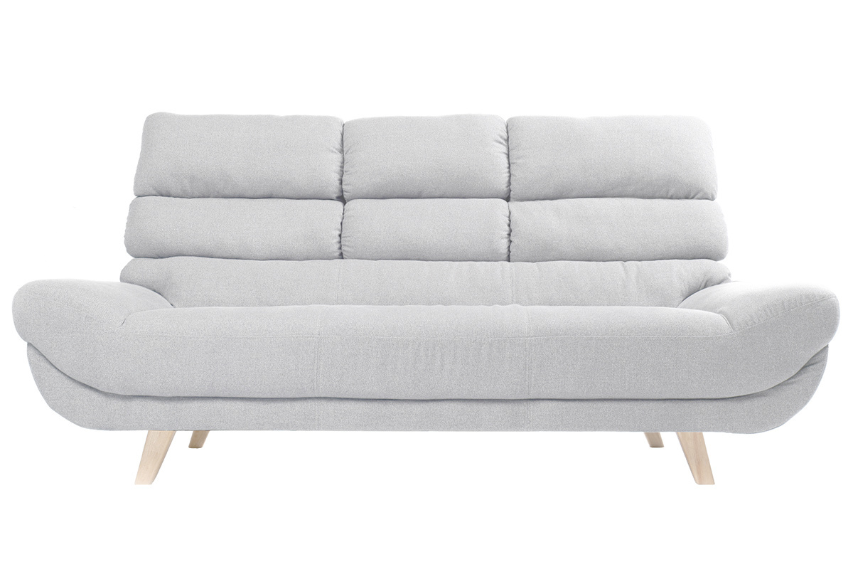 Sof diseo escandinavo 3 plazas gris NORDIK
