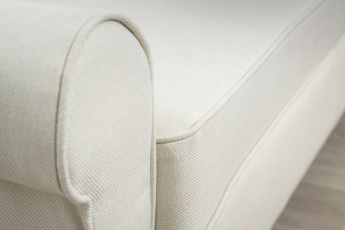 Sof� esquinero cl�sico tejido color natural 3 plazas MONCEAU