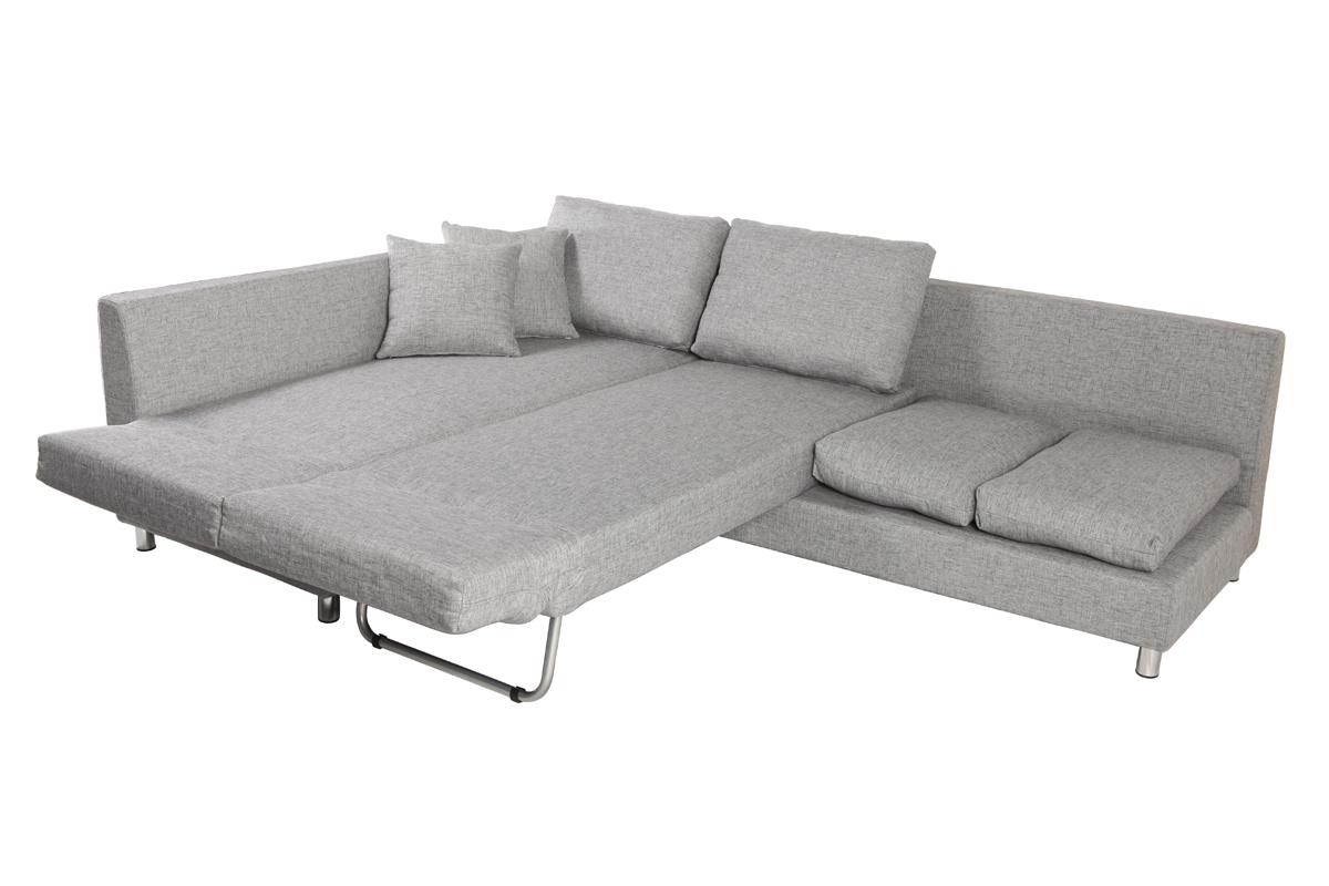 Sof esquinero izquierdo convertible gris CHICAGO