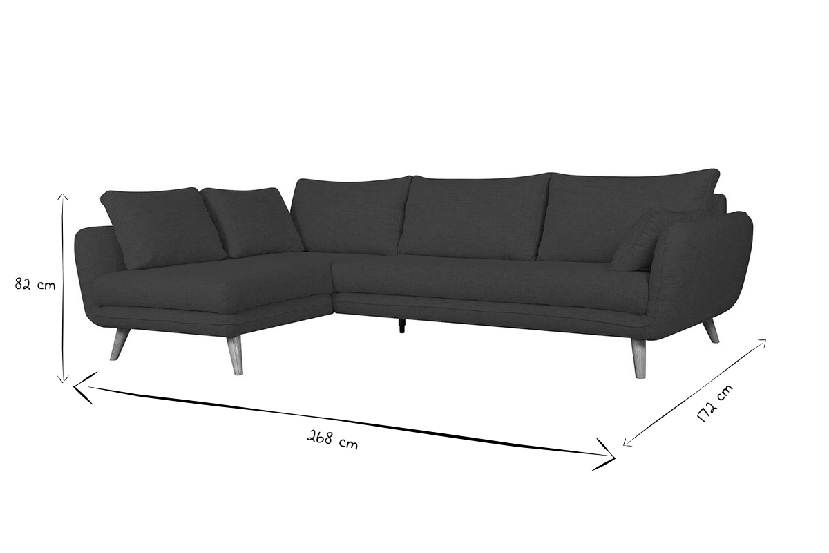 Sof esquinero nrdico 5 plazas gris claro CREEP
